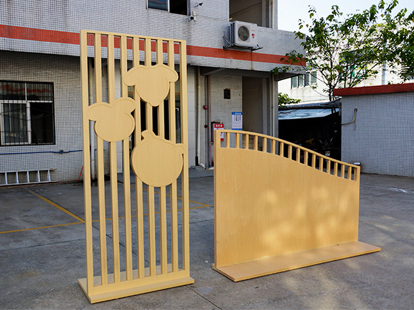 金屬不銹鋼木紋屏風