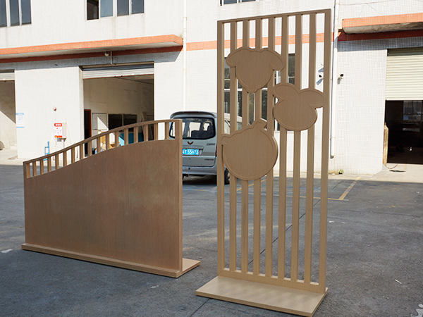 金屬不銹鋼木紋屏風(fēng)