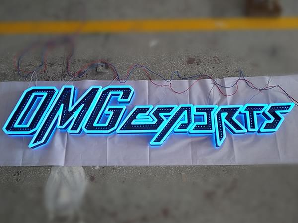 金屬不銹鋼仿霓虹燈正背面發光字