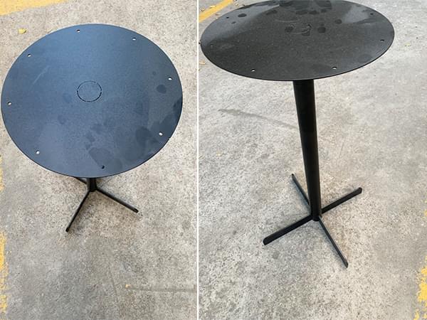 不銹鋼金屬大理石圓桌定制