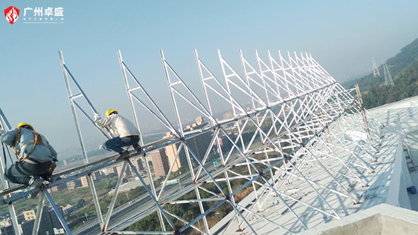 樓頂LED發光字施工前期準備工作-廣州卓盛標識