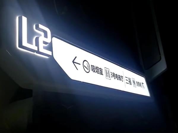 商場吊掛雙面人行導向標識燈箱