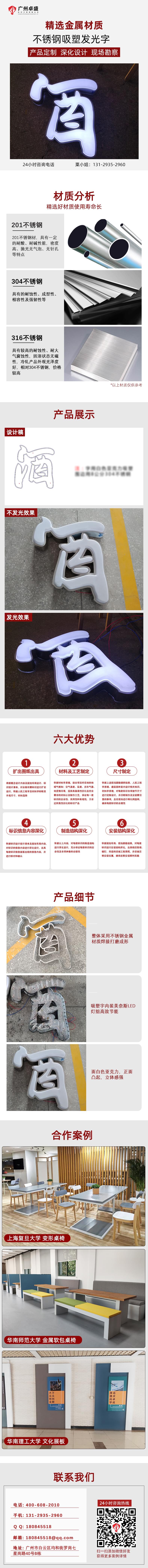 不銹鋼吸塑發光字