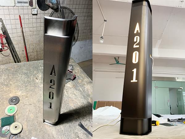 酒店金屬不銹鋼個性定制門鈴門牌