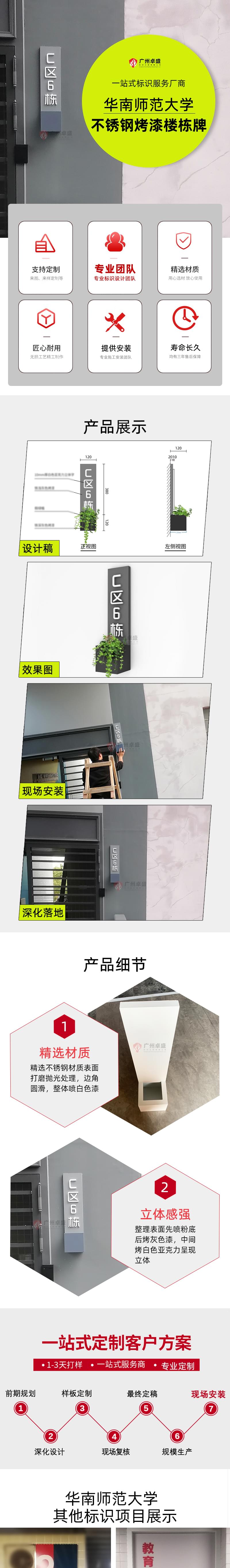 師范大學-樓棟牌_01卓盛標識