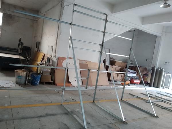 企業樓頂發光字立式鋼結構骨架