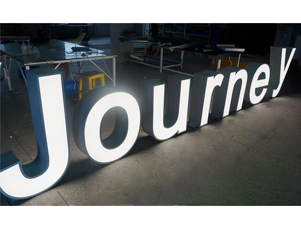 金屬烤漆立體景觀雙面機片發光字