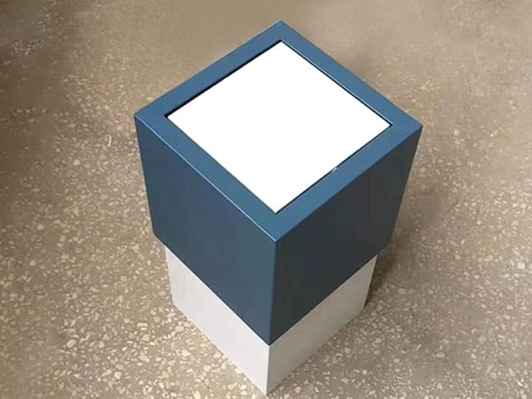 校園不銹鋼翻蓋垃圾桶異形定制