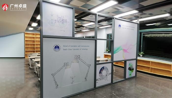華南理工大學金屬隔斷造型設計定制-卓盛標識