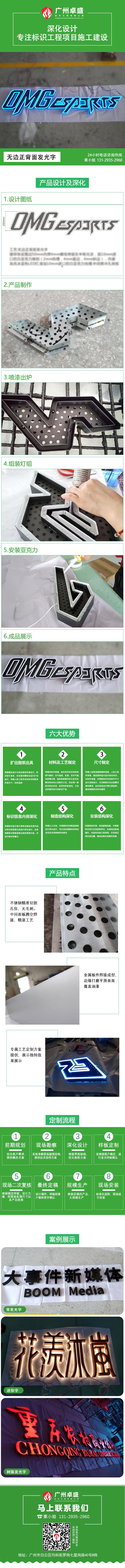 OMG無邊正背面發光字