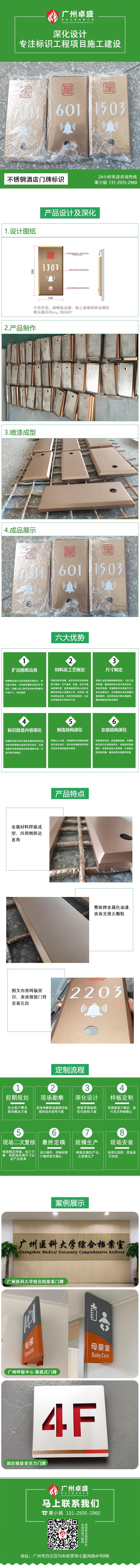 不銹鋼酒店門牌標識