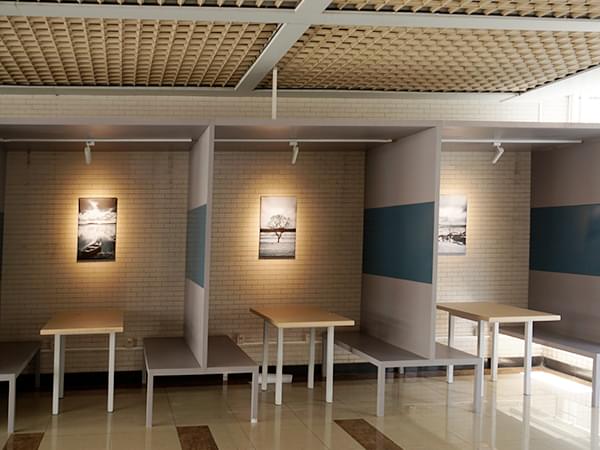 金屬隔斷空間造型卡位-卓盛標識