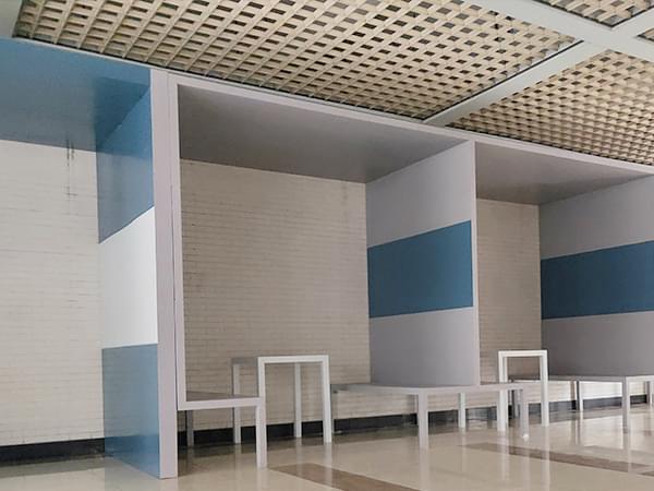 金屬隔斷空間造型卡位-卓盛標識