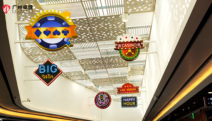 天虹購(gòu)物中心金屬雙面造型燈泡發(fā)光燈箱定制