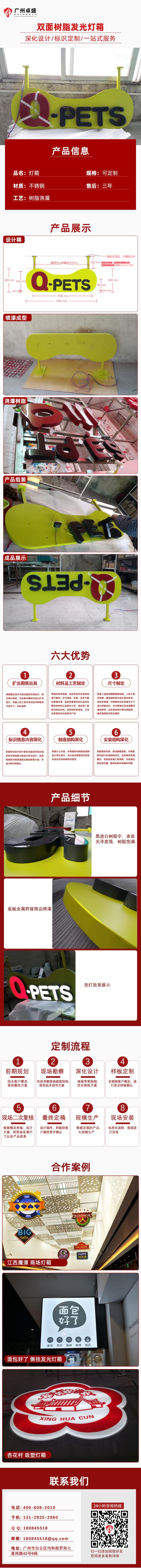 雙面樹脂發光燈箱