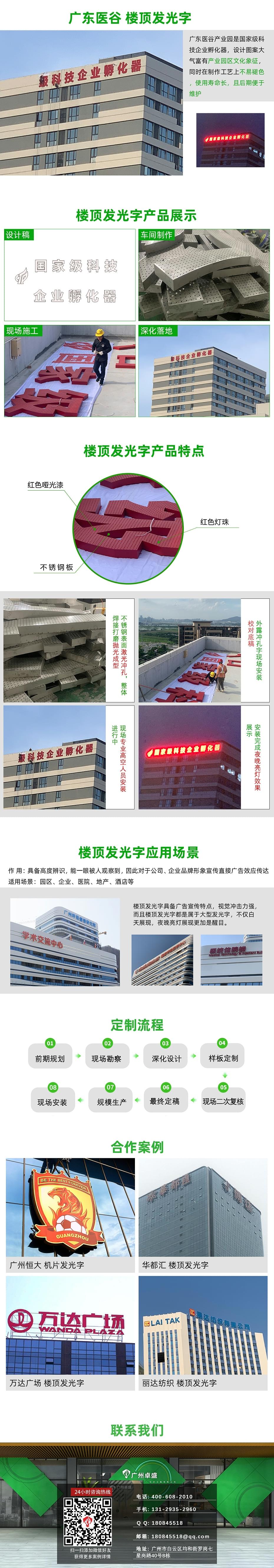 樓頂發光字-廣東醫谷國家級